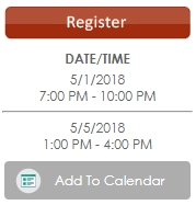 All event dates and times are displayed