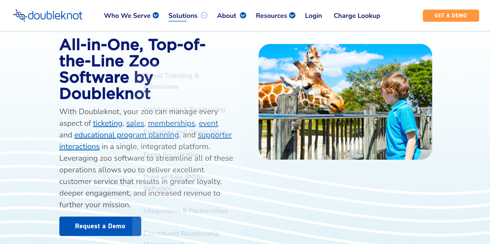 Screenshot of Doubleknot's homepage