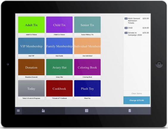 Sales Station POS and mobile app now supports custom button sizes and colors