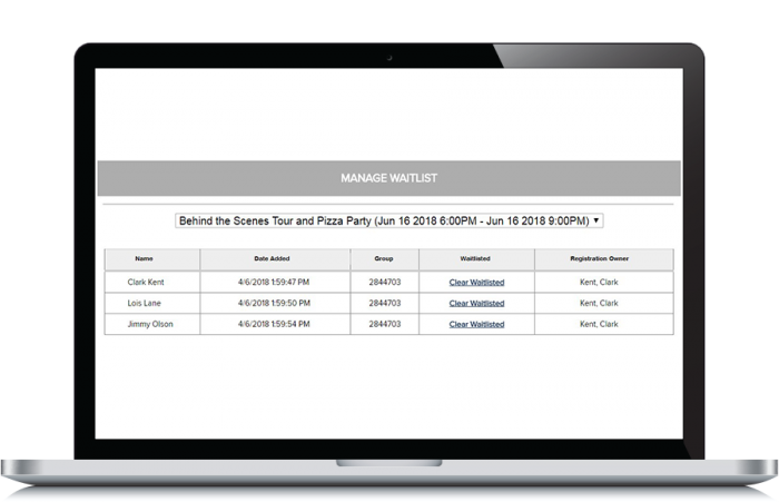 Automatically manage your waitlist with Doubleknot museum event planning software.