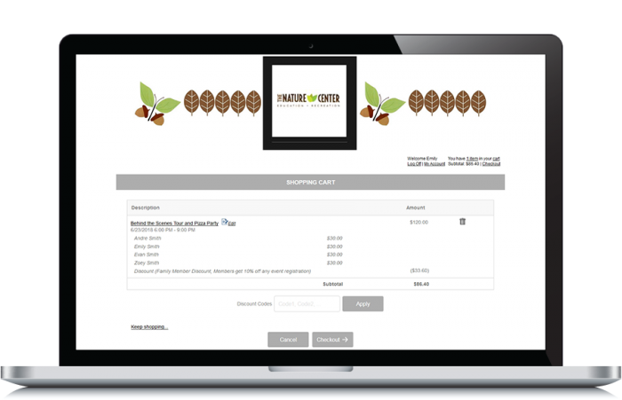 Using Doubleknot museum event planning software, you can offer discounts to specific visitors automatically.