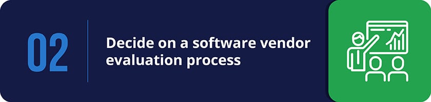 Decide on a zoo management software vendor evaluation process.