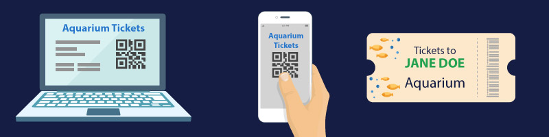 Multiple sales options helps drive admission through your aquarium admissions software. 