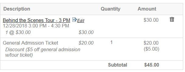 Zoo ticketing software should support discounts for your customers. 