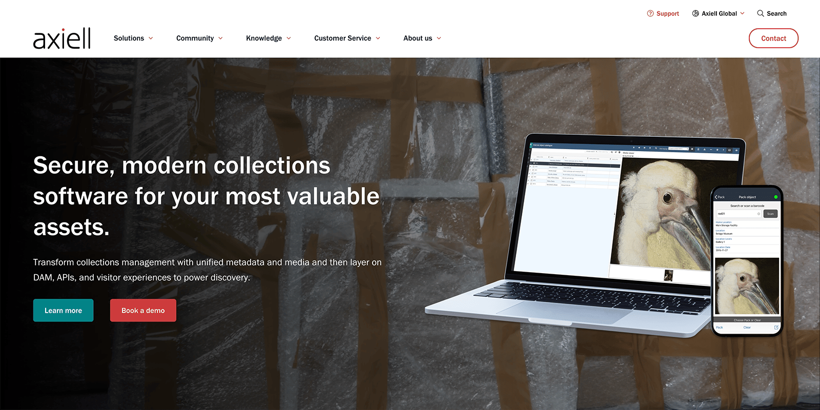 Axiell's homepage.