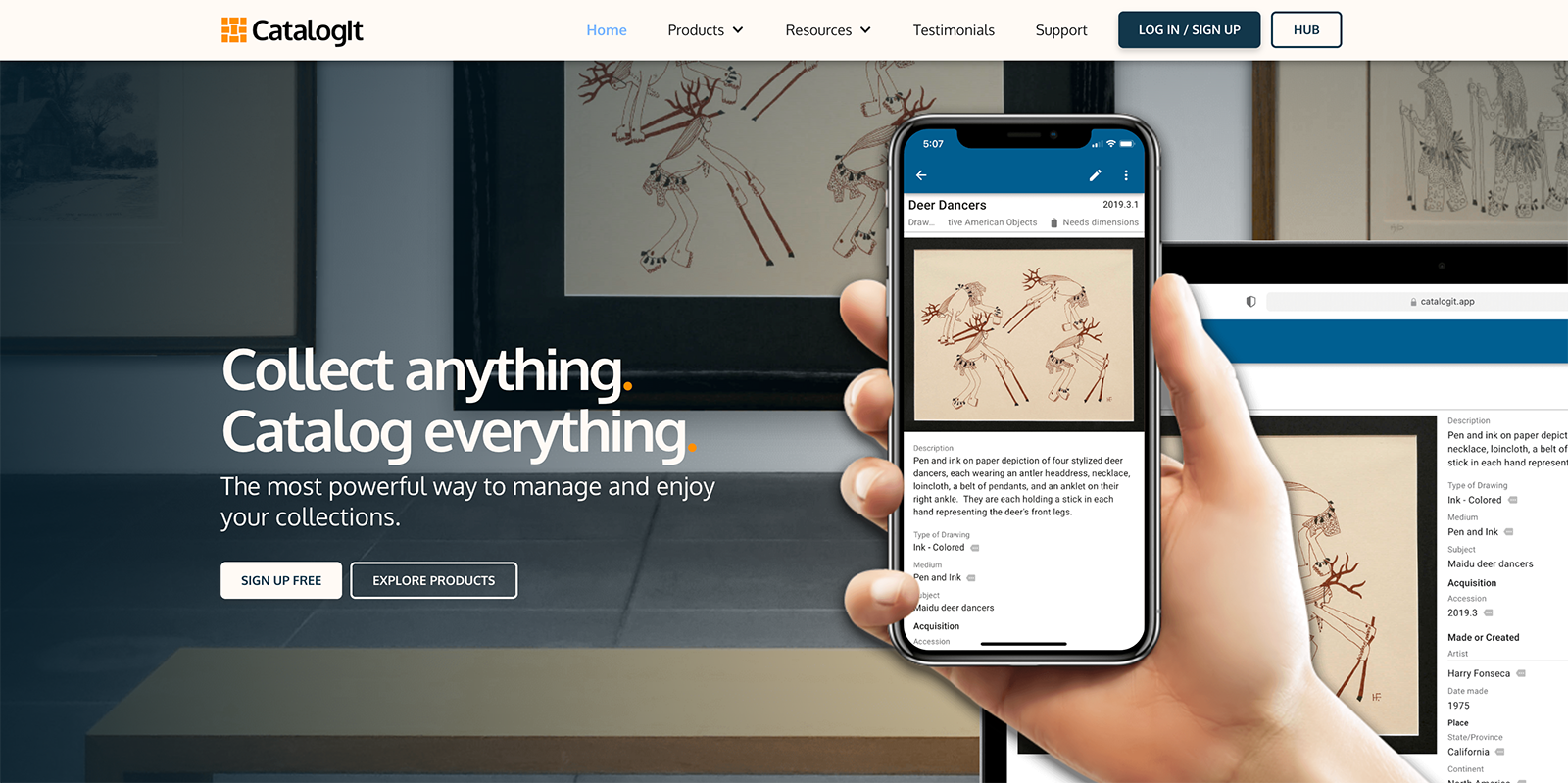 CatalogIt’s homepage.