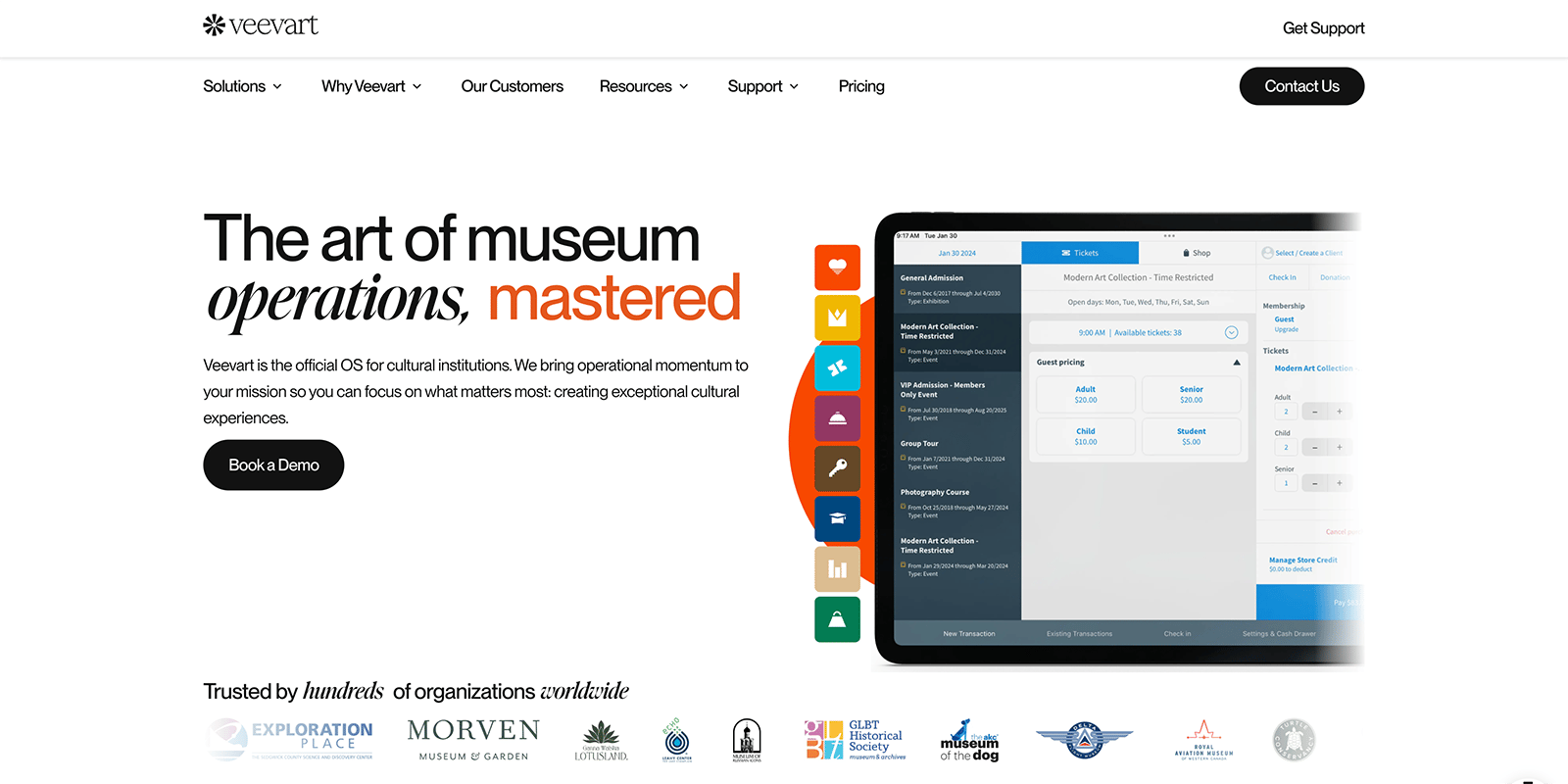 Veevart’s homepage.
