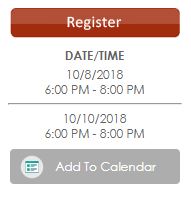 Custom event frequency displayed on event details page